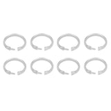 24Pcs Curtain Rings ABS Transparent O Shape Shower Curtain Hooks for Bathroom Shower Rod