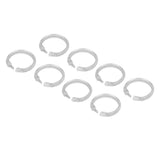 24Pcs Curtain Rings ABS Transparent O Shape Shower Curtain Hooks for Bathroom Shower Rod