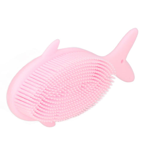 Baby Bath Brush Cartoon Whale Shape Silicone Soft Hair Baby Bath Shampoo Massage Cleaning Shower Brush Kids Bath Toys Pink In Australia - Darrahopens
