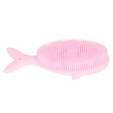 Baby Bath Brush Cartoon Whale Shape Silicone Soft Hair Baby Bath Shampoo Massage Cleaning Shower Brush Kids Bath Toys Pink In Australia - Darrahopens