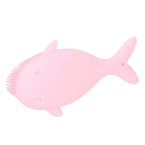 Baby Bath Brush Cartoon Whale Shape Silicone Soft Hair Baby Bath Shampoo Massage Cleaning Shower Brush Kids Bath Toys Pink