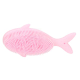Baby Bath Brush Cartoon Whale Shape Silicone Soft Hair Baby Bath Shampoo Massage Cleaning Shower Brush Kids Bath Toys Pink