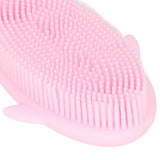 Baby Bath Brush Cartoon Whale Shape Silicone Soft Hair Baby Bath Shampoo Massage Cleaning Shower Brush Kids Bath Toys Pink