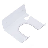 Wall Mounted Hair Dryer Holder Stainless Steel Hair Blow Dryer Rack for Home Washroom Bathroom White