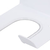 Wall Mounted Hair Dryer Holder Stainless Steel Hair Blow Dryer Rack for Home Washroom Bathroom White