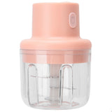 250ml Pink Electric Meat Grinder Food Chopper Mini Kitchen Shredder USB Charging