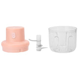 250ml Pink Electric Meat Grinder Food Chopper Mini Kitchen Shredder USB Charging