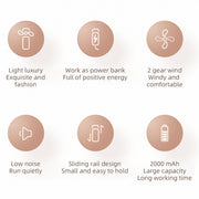 Portable Mini Electric Fan USB Rechargeable Handheld Cooling Fan for Outdoor Traveling