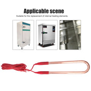 220V Brass Electric Heating Tube AntiExplosion UShape Heating Pipe Heater with 45.3in Cable(2KW 26.5 x 6.5 x 1cm/10.4 x 2.6 x 0.4in )