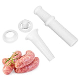 Universal Food Pusher Sausage Filler Nozzle Kubbe Attachment Kit for 5# Meat Grinder