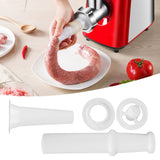Universal Food Pusher Sausage Filler Nozzle Kubbe Attachment Kit for 5# Meat Grinder