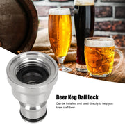 1/2in Liquid Ball Lock Stainless Steel Keg Coupler Adapter Beer Barrel Brewing Accessory