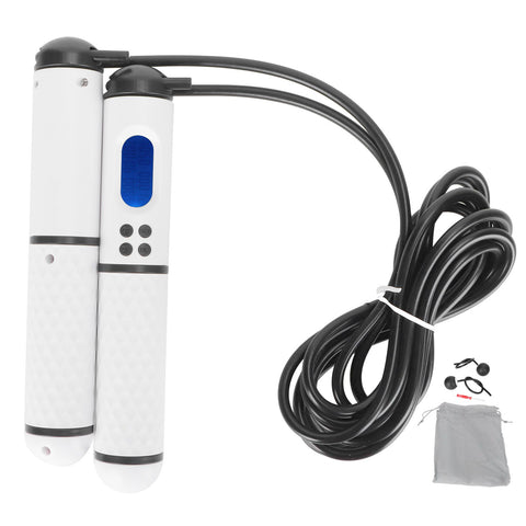 Skipping Rope Intelligent Electronic Counting Exercise Jumping Rope Fitness EquipmentWhite+Black In Australia - Darrahopens