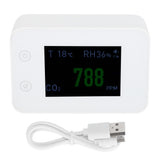 2.8in Air Quality Detector Infrared Induction Digital CO2 PM2.5 Tester USB Charging White In Australia - Darrahopens