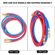 Air Conditioner Refrigerant Recharge Hose AirConditioning Refrigeration Adding Tool Accessory(Double English Standard Joint 2Pcs 1.5meters )