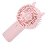 Mini Fan Portable Hand Held Cute Mute Electric Cooling Fan for Home Office Travel Pink In Australia - Darrahopens