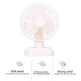 Table Fan Adjustable Portable Mini Fan 3‑Speeds Desktop Fan for Office Home USB Charging