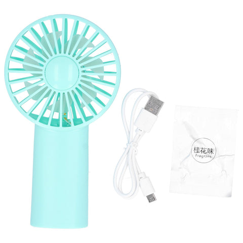Mini Handheld Fan Desktop Portable USB Rechargeable Fan for Home Office with Aromatherapy Tablets