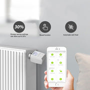 Intelligent Radiator Thermostat App Control Digital Temperature Controller for Bluetooth for Tuya Smart Home APP (Without Batteries)