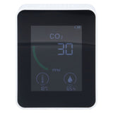 Bluetooth Carbon Dioxide Air Quality Monitor TVOC Tester 60 Day Data Storage Humidity Temperature Meter USB Power SupplyWhite
