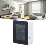 Bluetooth Carbon Dioxide Air Quality Monitor TVOC Tester 60 Day Data Storage Humidity Temperature Meter USB Power SupplyWhite