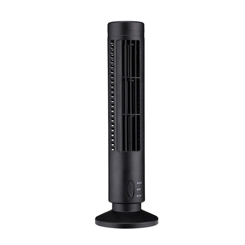 Mini USB Bladeless Tower Fan 2 Wind Speeds and Modes Standing Fan for Bedroom Living Room Home Office Black In Australia - Darrahopens