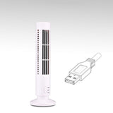 Mini USB Bladeless Tower Fan 2 Wind Speeds and Modes Standing Fan for Bedroom Living Room Home Office White In Australia - Darrahopens