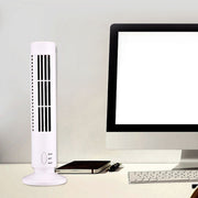 Mini USB Bladeless Tower Fan 2 Wind Speeds and Modes Standing Fan for Bedroom Living Room Home Office White In Australia - Darrahopens