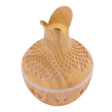 300ml Wood Grain Humidifier USB Powered Aroma Diffuser Humidifier with Ambient Night Light 2 Petal Hollow Shape In Australia - Darrahopens
