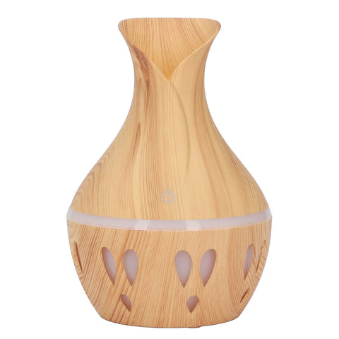 300ml Essential Oil Diffuser Wood Grain USB Powered 7 Colors LED Low Noise Mist Humidifier for Bedroom Office In Australia - Darrahopens