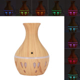 300ml Essential Oil Diffuser Wood Grain USB Powered 7 Colors LED Low Noise Mist Humidifier for Bedroom Office