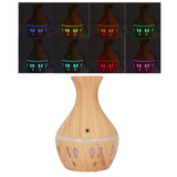 300ml Essential Oil Diffuser Wood Grain USB Powered 7 Colors LED Low Noise Mist Humidifier for Bedroom Office