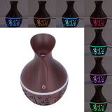 Aromatherapy Diffuser 300ml USB Powered Wood Grain Ultra Quiet LED Night Light Desk Humidifier for Home Office Hotel