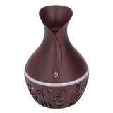 Aromatherapy Diffuser 300ml USB Powered Wood Grain Ultra Quiet LED Night Light Desk Humidifier for Home Office Hotel