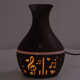 Aromatherapy Diffuser 300ml USB Powered Wood Grain Ultra Quiet LED Night Light Desk Humidifier for Home Office Hotel