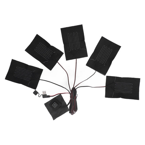 5 in 1 Electric Vest Cloth Heat Pad 3 Gears Temperature Adjustable USB Heating Pad Waterproof Composite Fiber Heater Pad In Australia - Darrahopens