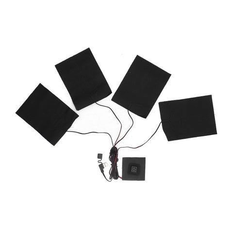 Heating Cloth Heater Waterproof 3 Gears Composite Fiber with Four Pieces USB Powered Clothes Heating Pad for Winter In Australia - Darrahopens