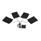 Heating Cloth Heater Waterproof 3 Gears Composite Fiber with Four Pieces USB Powered Clothes Heating Pad for Winter
