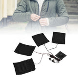Heating Cloth Heater Waterproof 3 Gears Composite Fiber with Four Pieces USB Powered Clothes Heating Pad for Winter