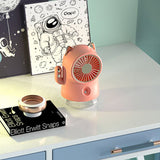 Misting Desk Fan Fortune Cat Shape Multifunction Nano Spray 3 Speeds Small Cooling Misting Fan for Home Office Travel Pink In Australia - Darrahopens