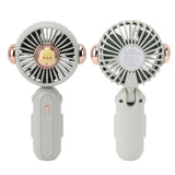 Foldable Mini Fan Cute Lightweight 900mAh Adjustable Low Noise Handheld Fan for Summer Green