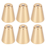 6 Sets Gold Drawer Handle Space Aluminum European Style Handle Furniture Replacement PartsRound Single Hole