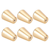 6 Sets Gold Drawer Handle Space Aluminum European Style Handle Furniture Replacement PartsRound Single Hole
