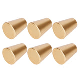 6 Sets Gold Drawer Handle Space Aluminum European Style Handle Furniture Replacement PartsRound Single Hole