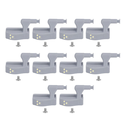 10Set Hinge LED Sensor Light Set Home Cabinet Cupboard Closet Drawer Induction LampWarm Light In Australia - Darrahopens
