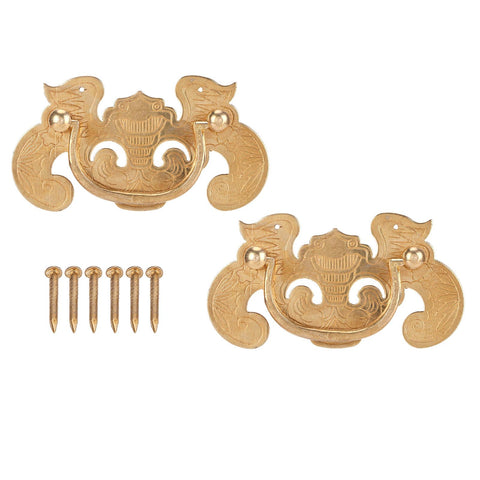 2 Sets Retro Style Handle Bat‑Shape Antique Furniture Hardware Handle for Wooden Cupboard Door In Australia - Darrahopens