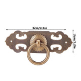 2 Sets 90mm Drawer Horizontal Handle Copper Antique Hollow Cabinet Handle Pull Furniture Parts