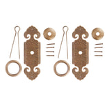 2 Sets Bat‑Shaped Handle Copper Antique Decorative Drawer Door Handle Knob for Shoe Cabinet