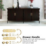 2 Sets Chinese Style Handle Antique Horizontal Drawer Bookstand Wardrobe Cabinet Door Handle