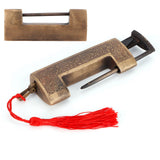 Antique Copper Lock Chinese Old Style Delicate Carved Padlock for Jewelry Box Wedding Gifts5cm Spacing